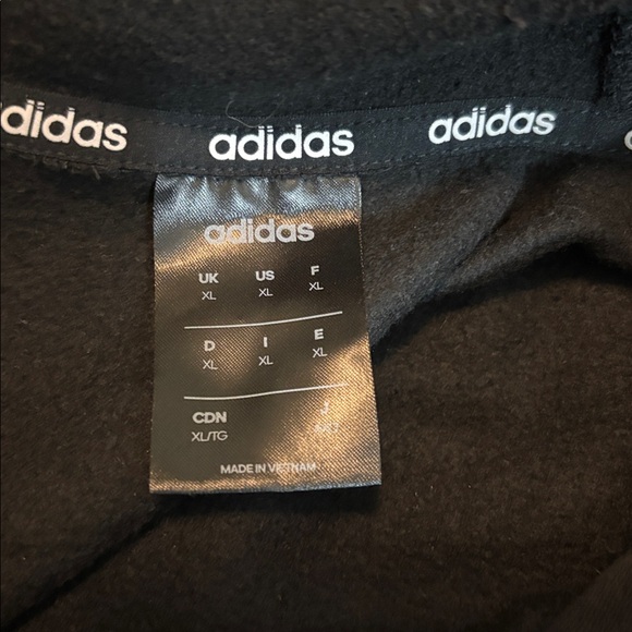 Adidas Black Hoodie with White Accents - Picture 5 of 6